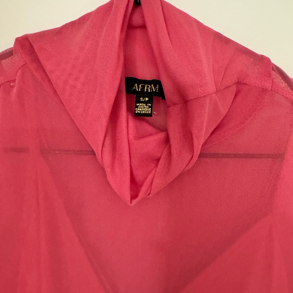 AFRM Shailene Mesh Dress Azalea Pink- Small - Picture 6 of 6